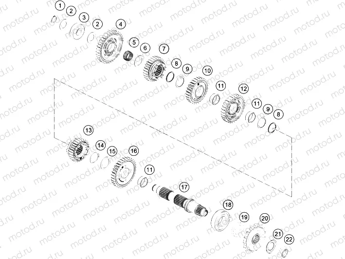 TRANSMISSION II - COUNTERSHAFT