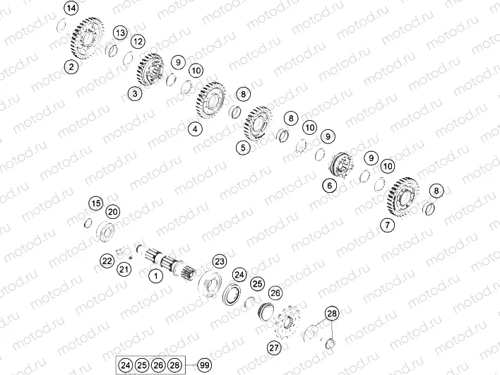 TRANSMISSION II - COUNTERSHAFT