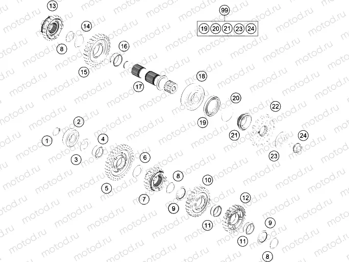 TRANSMISSION II - COUNTERSHAFT
