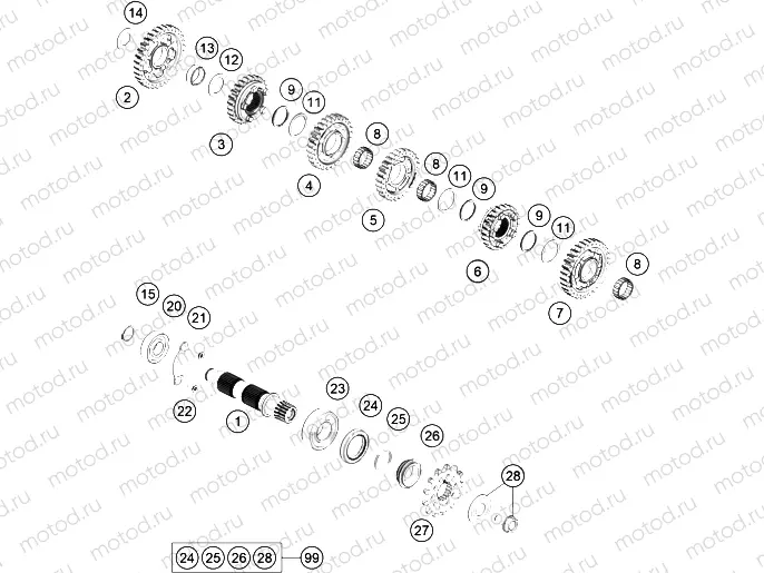 TRANSMISSION II - COUNTERSHAFT