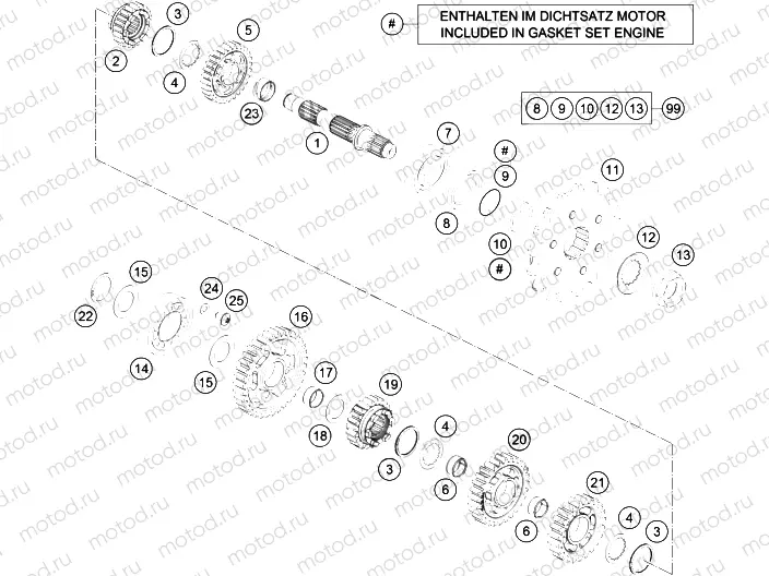 TRANSMISSION II - COUNTERSHAFT|Engine|33