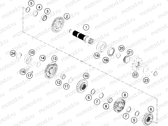 TRANSMISSION II - COUNTERSHAFT|Engine|33