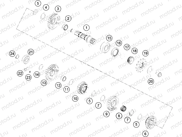 TRANSMISSION II - COUNTERSHAFT|Engine|33