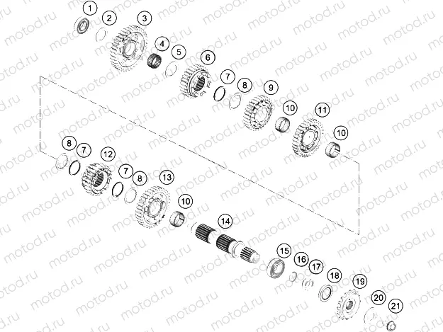 TRANSMISSION II - COUNTERSHAFT|Engine|33
