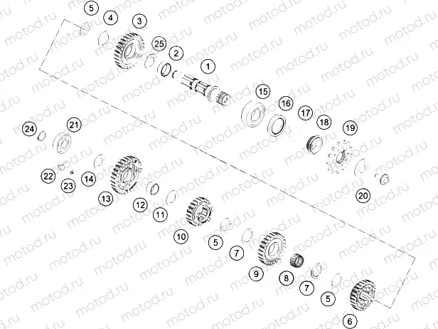 TRANSMISSION II - COUNTERSHAFT|Engine|33