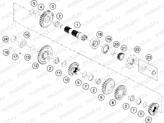 TRANSMISSION II - COUNTERSHAFT|Engine|33