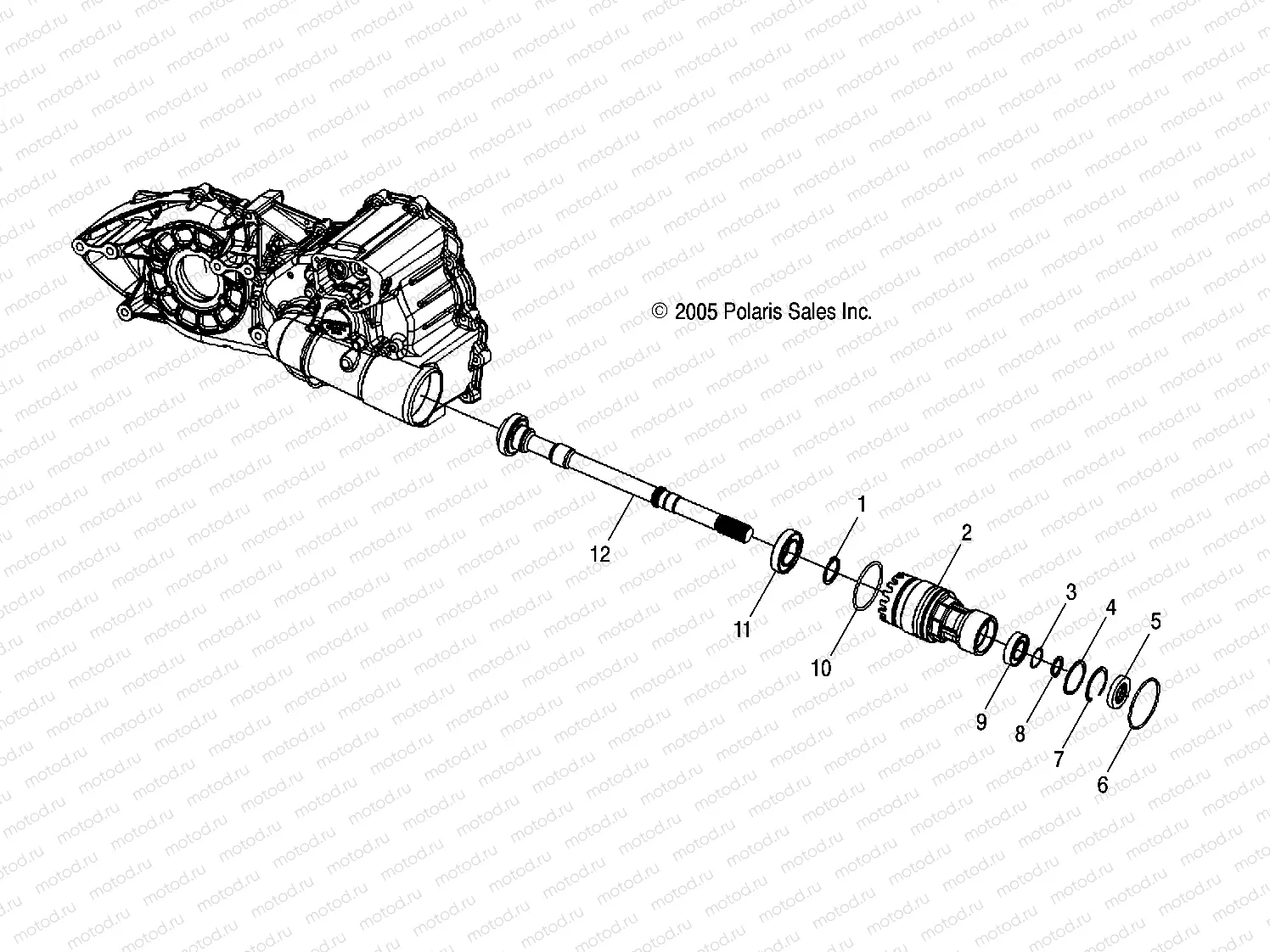 TRANSMISSION OUTPUT SHAFT | TRANSMISSION OUTPUT SHAFT, FRONT - A07MH50FC (4999200059920005D01)