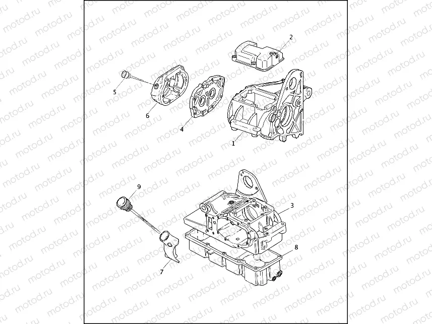 TRANSMISSION, TRANSMISSION HOUSING & OIL PAN