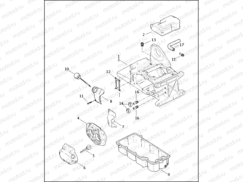 TRANSMISSION, TRANSMISSION HOUSING, OIL PAN