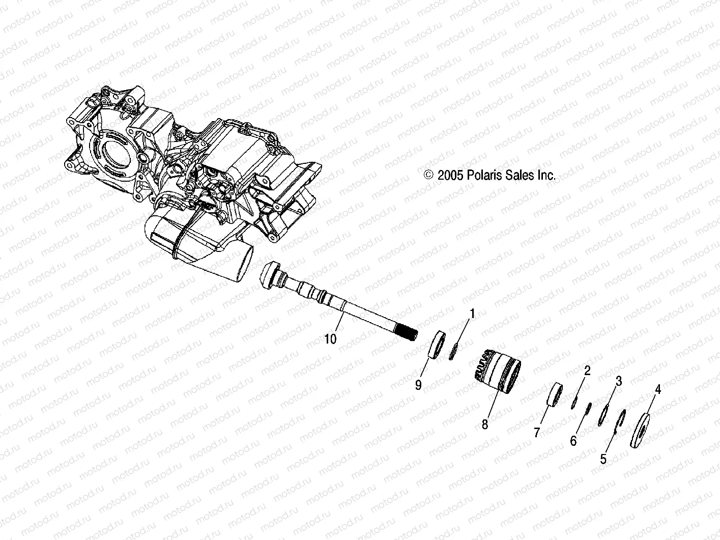 TRANSMISSION | TRANSMISSION, OUTPUT SHAFT, FRONT - A07TH76AU/TN76AF/AL/AU (4999204069920406D08)