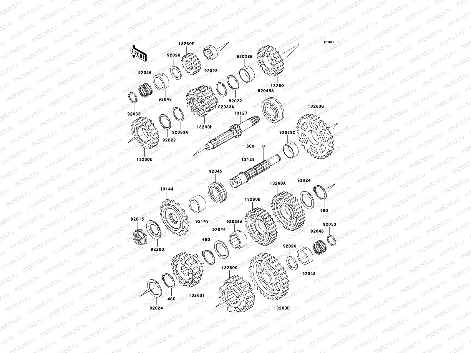 Transmission(ZX600-E1/E2/E3)