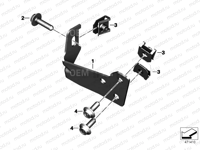 TRIM BRACKET, RIGHT