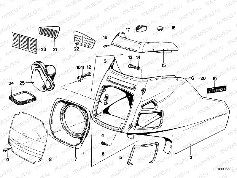 Trim panel upper part