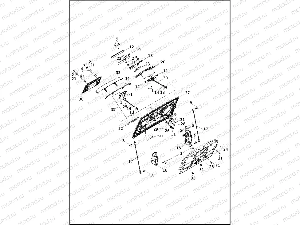 TRUNK DOOR - FLHTCUTG (1 OF 2)