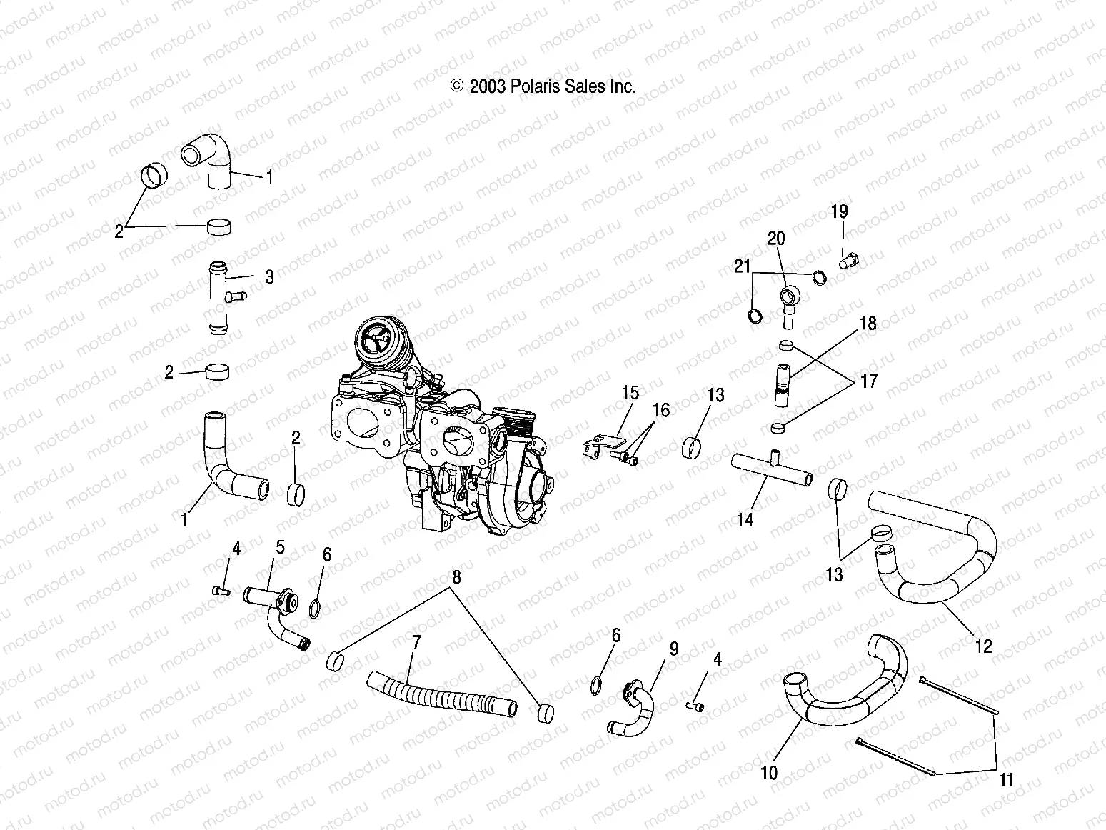 TURBOCHARGER and LINES - W045305CA/IA/CB/IB/IE/CC/IC/CD/ID/IF (4990579057C13) | TURBOCHARGER and LINES - W045305CA/IA/CB/IB/IE/CC/IC/CD/ID/IF (4990579057C13)