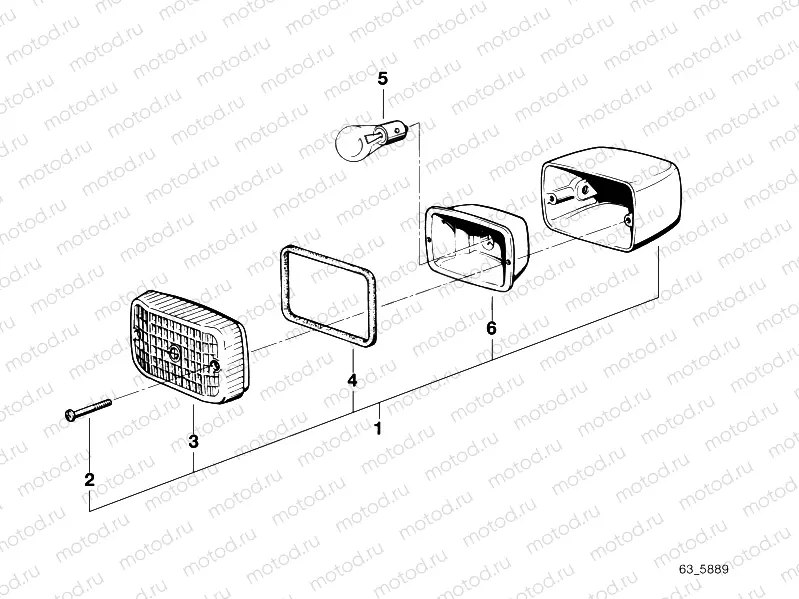 Turn indicator, rear
