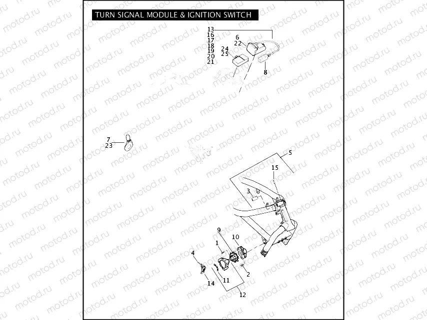 TURN SIGNAL MODULE & IGNITION SWITCH