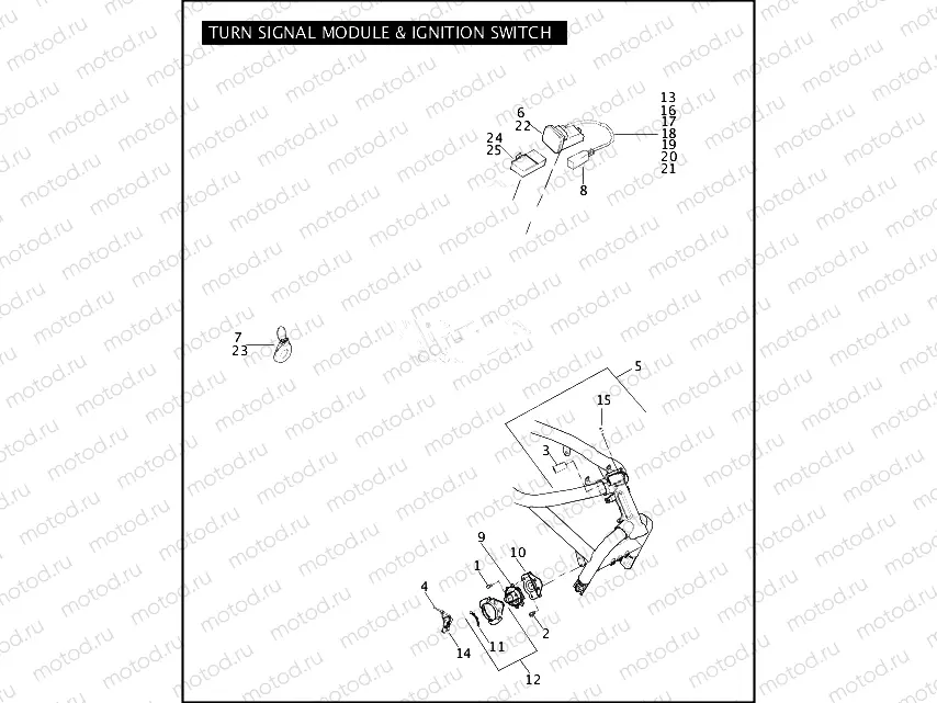 TURN SIGNAL MODULE & IGNITION SWITCH