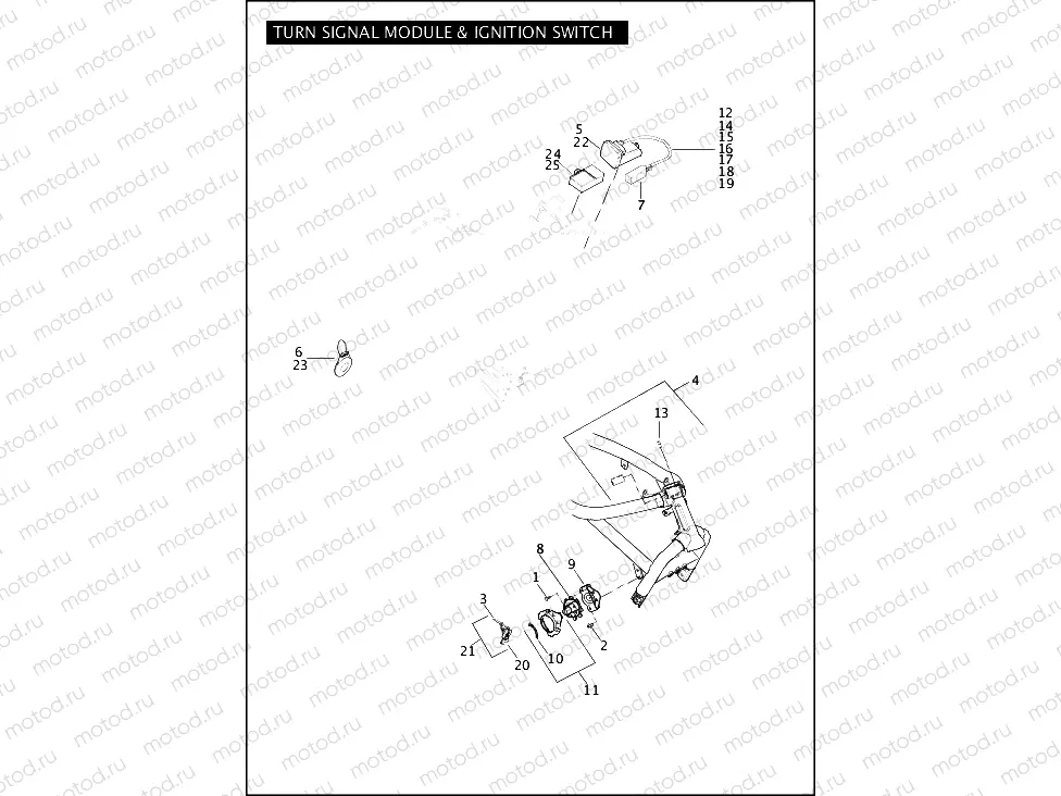 TURN SIGNAL MODULE & IGNITION SWITCH