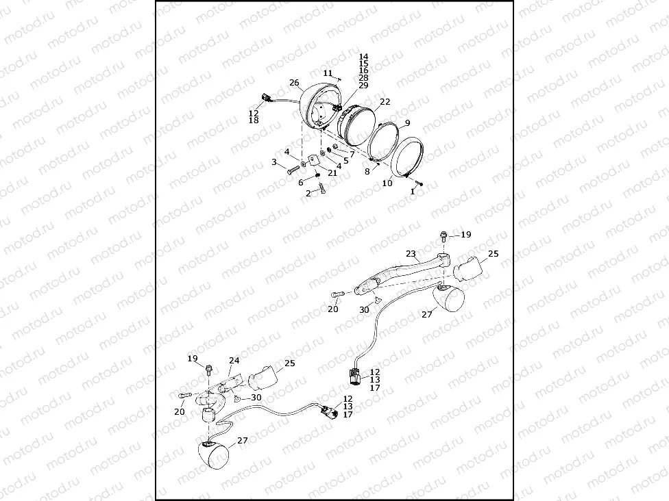 TURN SIGNALS, FRONT AND HEADLAMP - FLRT -JAPAN