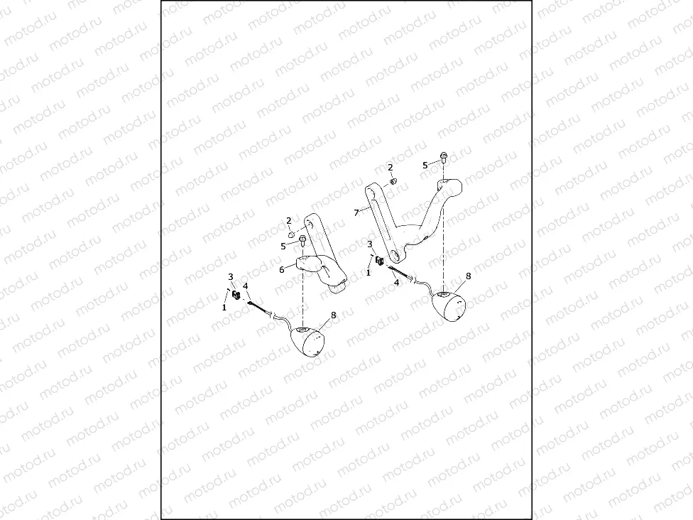 TURN SIGNALS, FRONT - FLHTCUTG (JAPAN)