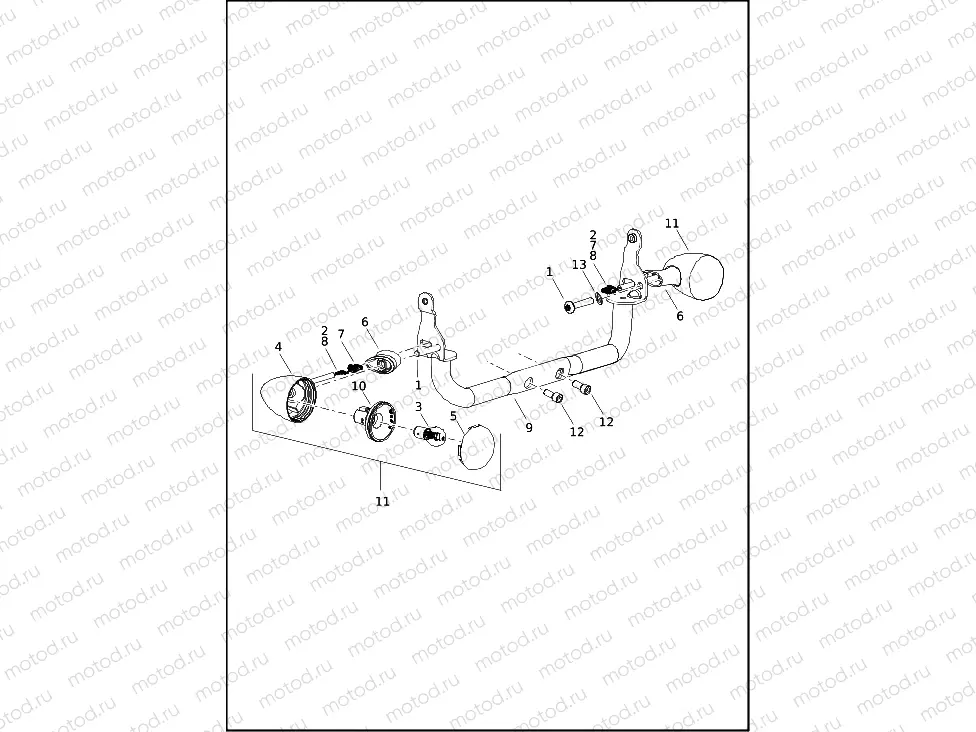 TURN SIGNALS, FRONT - FXLRST, FXRST