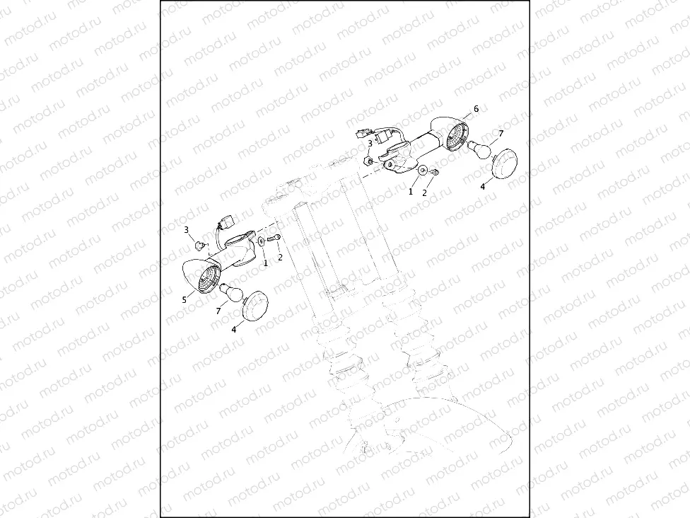 TURN SIGNALS, FRONT - XG500, XG750