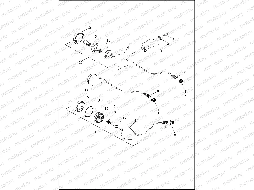 TURN SIGNALS, REAR - FLFB, FLFBS, FLFBSANV, FLSB, FLSL, FXBB, FXBRS, FXFB, FXFBS, FXLR, FXLRS, FXST (1 OF 2)