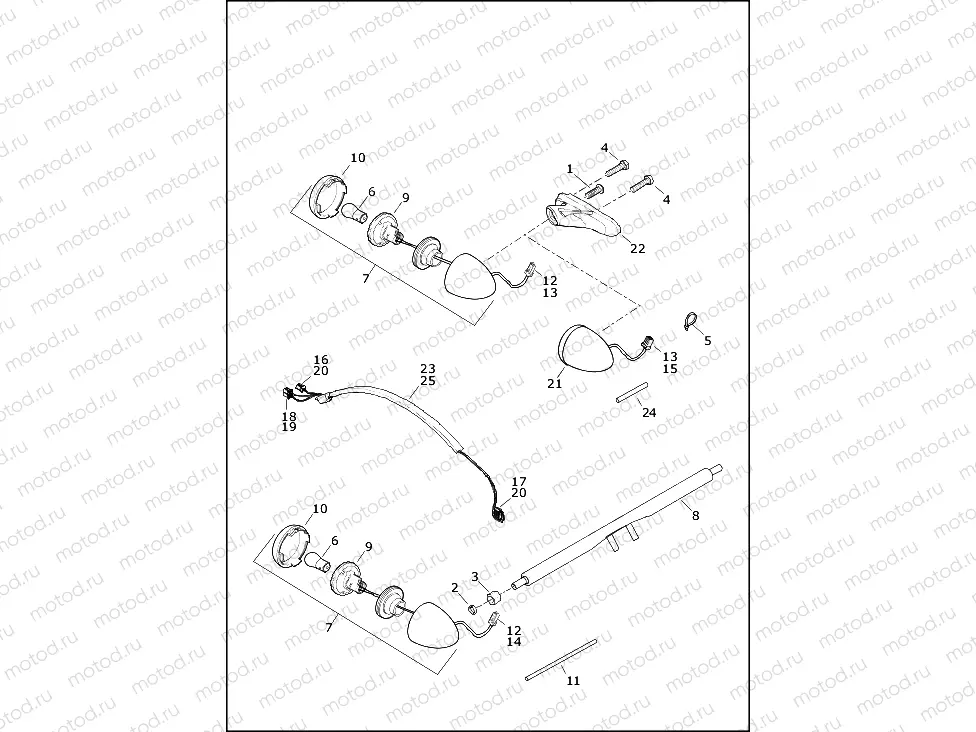 TURN SIGNALS, REAR - XL1200CX, XL1200T