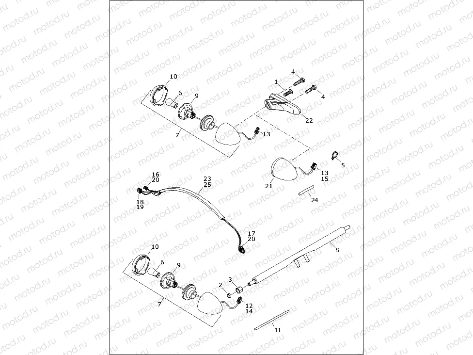 TURN SIGNALS, REAR - XL1200CX, XL1200T