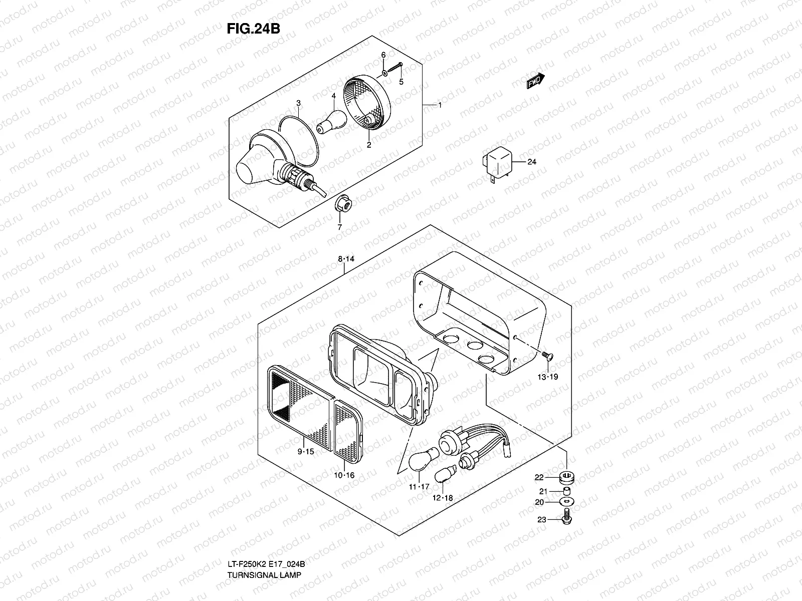 TURNSIGNAL LAMP (LT-F250K6 E4)