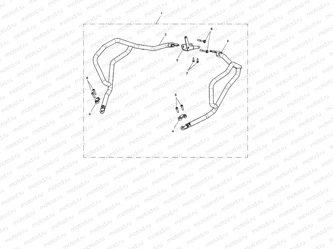 Upper Engine Bar Kit, SS