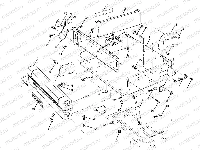 Utility Dump Box Assembly (4915951595013A) | Utility Dump Box Assembly (4915951595013A)