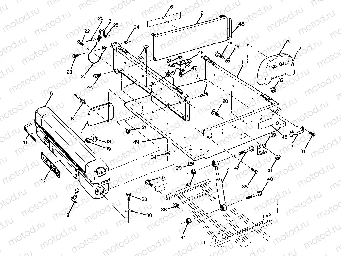 Utility Dump Box Assembly (4916361636013A) | Utility Dump Box Assembly (4916361636013A)