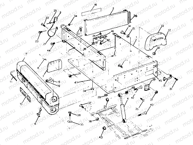 UTILITY DUMP BOX ASSEMBLY BIG BOSS 4X6 UPDATED 2-91 (4919801980013A) | UTILITY DUMP BOX ASSEMBLY BIG BOSS 4X6 UPDATED 2-91 (4919801980013A)