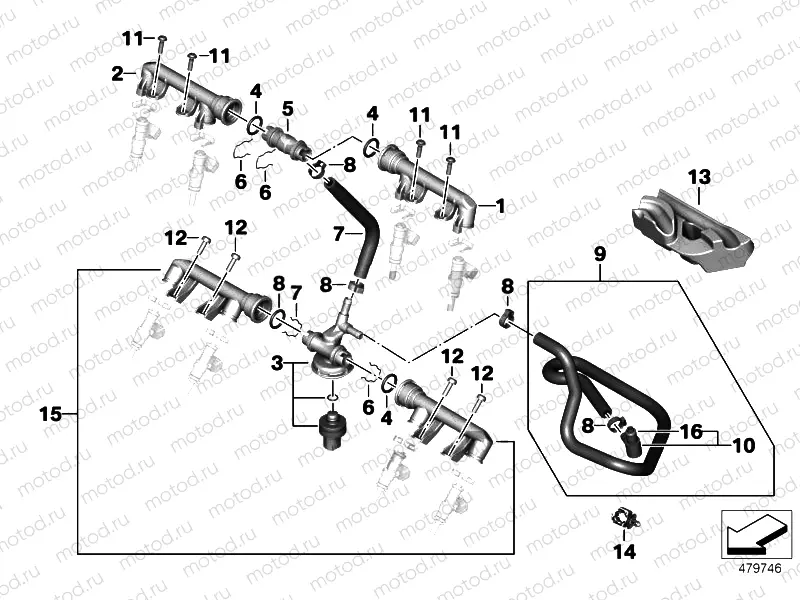 VALVES/PIPES OF FUEL INJECTION SYSTEM