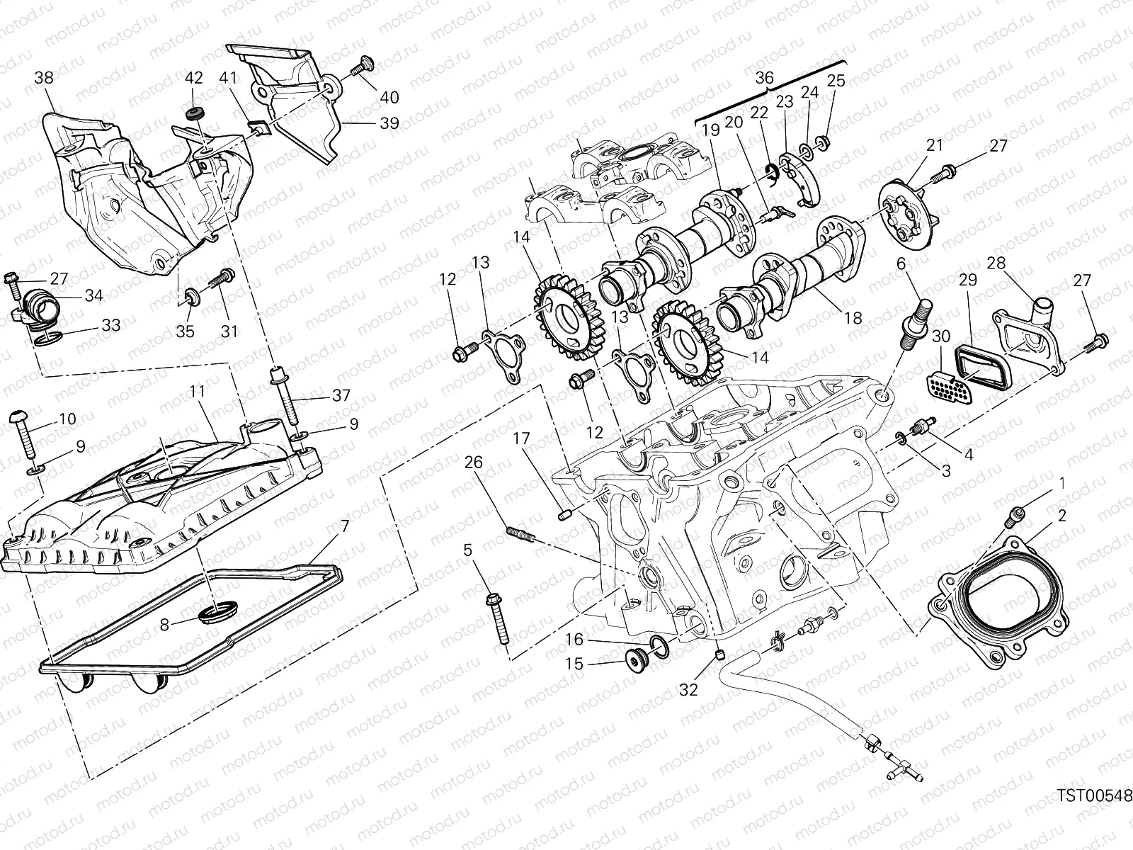 VERTICAL CYLINDER HEAD - TIMING [MOD:1299S 90;XST:CAL,CDN]