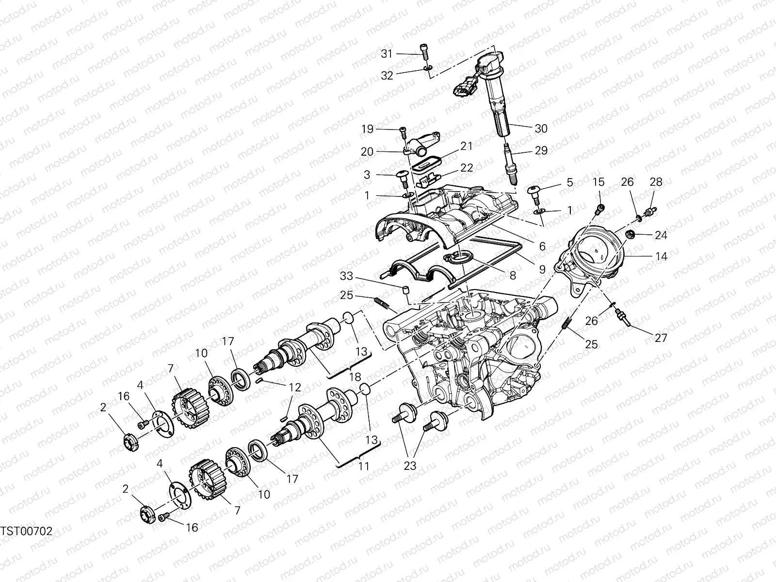 VERTICAL CYLINDER HEAD - TIMING [MOD:M937+]