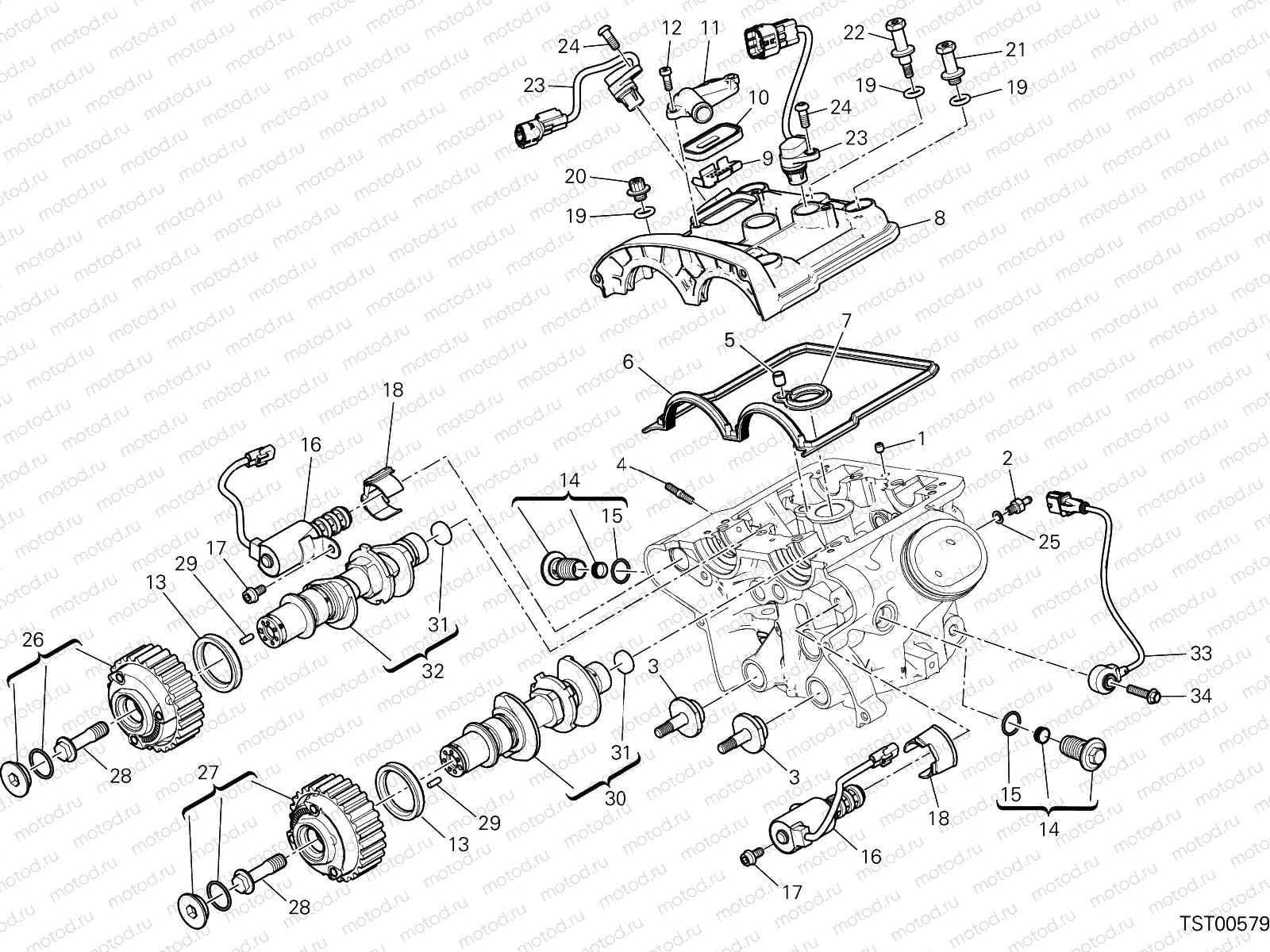 VERTICAL CYLINDER HEAD - TIMING [MOD:MS1200EP]