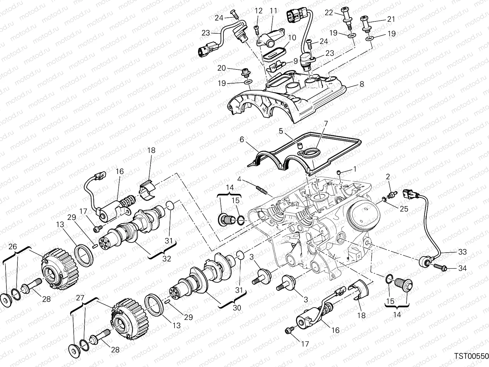 VERTICAL CYLINDER HEAD - TIMING [MOD:MS1200SA]