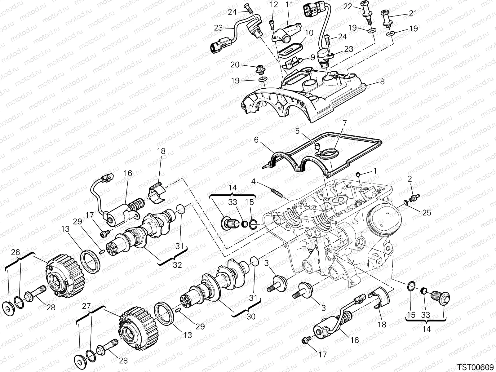 VERTICAL CYLINDER HEAD - TIMING [MOD:MS1260E]