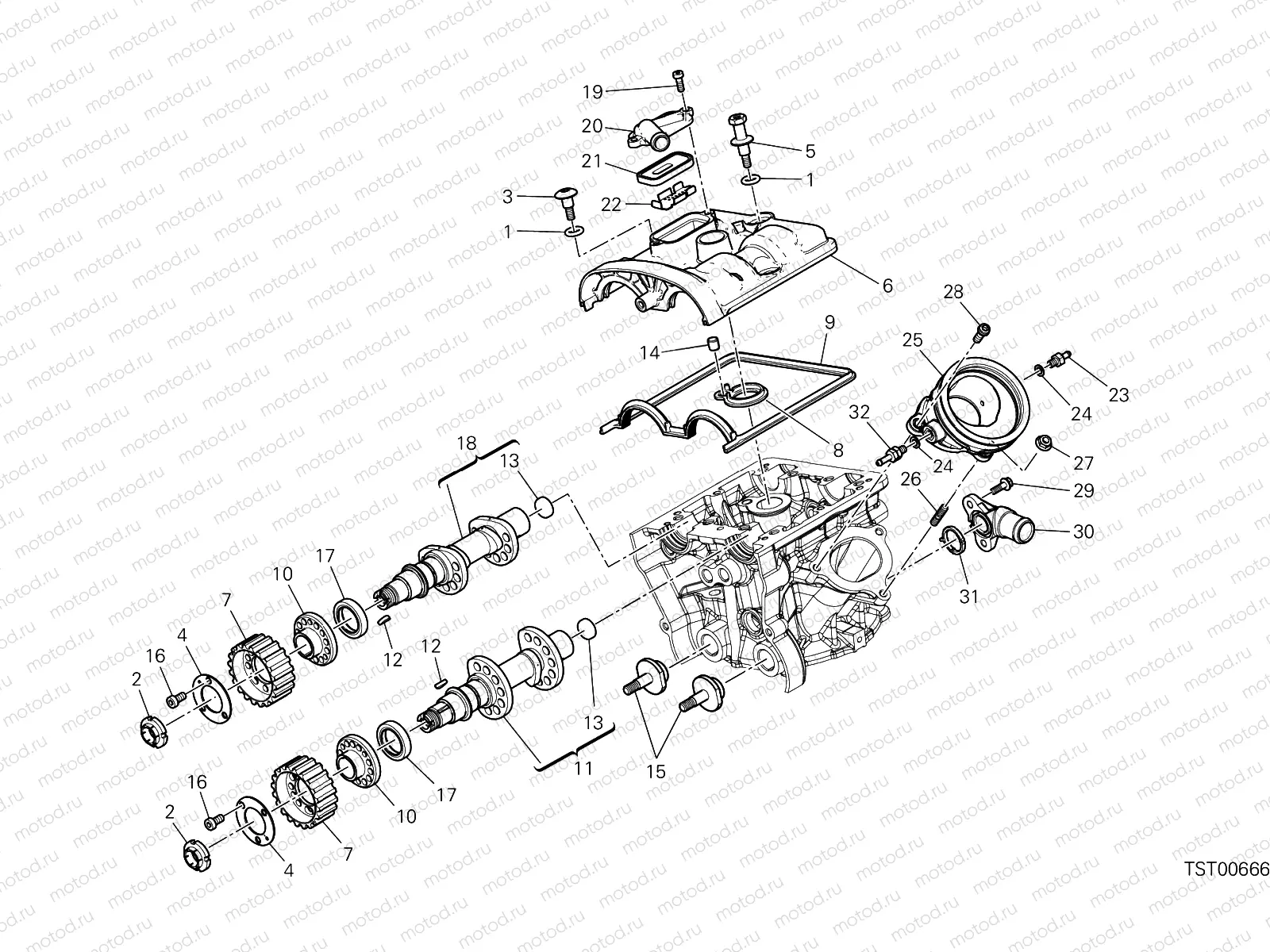 VERTICAL CYLINDER HEAD - TIMING [MOD:MS950S]