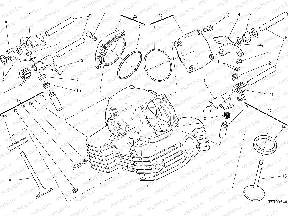 VERTICAL CYLINDER HEAD - TIMING [MOD:SCR800FT]