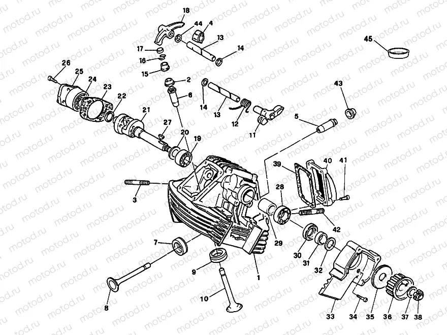 VERTICAL CYLINDER HEAD » VALVE DRIVE