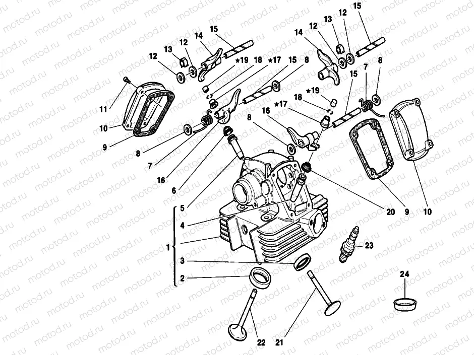 VERTICAL CYLINDER HEAD » VALVE DRIVE