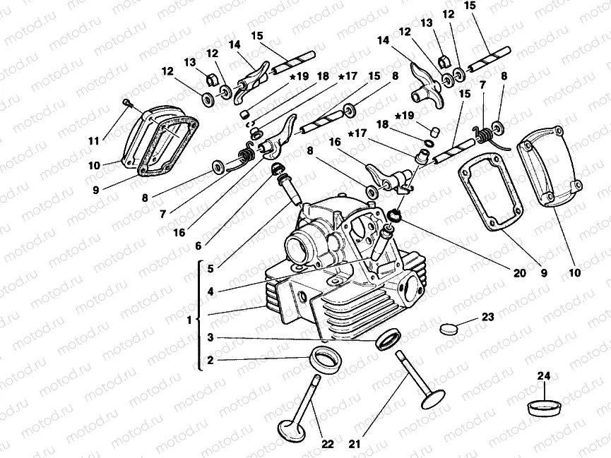 VERTICAL CYLINDER HEAD » VALVE DRIVE