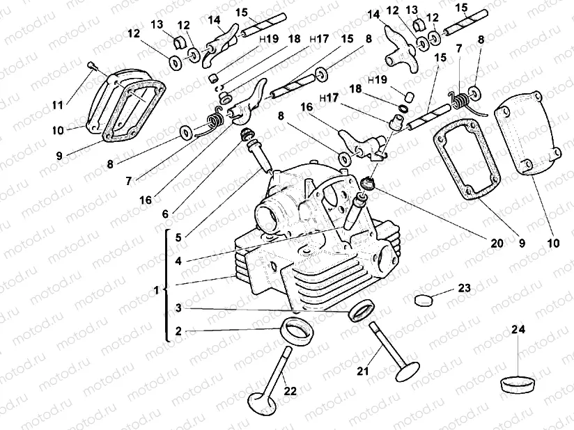 VERTICAL CYLINDER HEAD » VALVE DRIVE