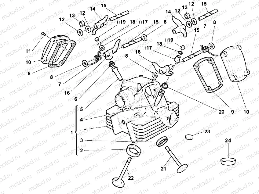 VERTICAL CYLINDER HEAD » VALVE DRIVE