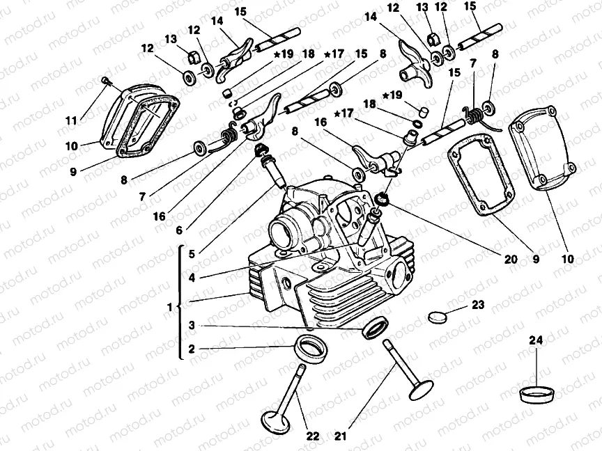 VERTICAL CYLINDER HEAD » VALVE DRIVE