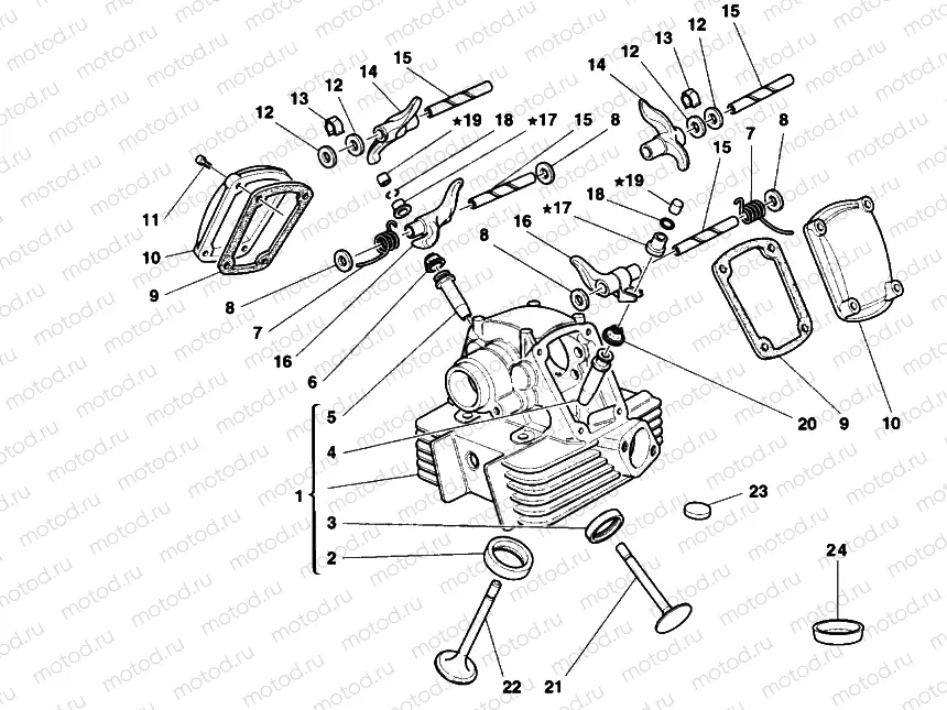 VERTICAL CYLINDER HEAD » VALVE DRIVE